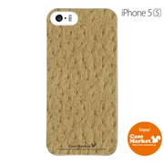 iPhone5s-YCM2P0519-78 [オリジナルデザイン apple iPhone5s アイフォン5s ケース (オーストリッチ パターン イエローブラウン)]
