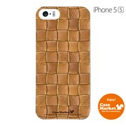 iPhone5s-YCM2P0522-78 [オリジナルデザイン apple iPhone5s アイフォン5s ケース (クロスレザー パターン ブラウン)]