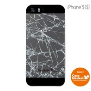 iPhone5s-YCM2P0593-78 [オリジナルデザイン apple iPhone5s アイフォン5s ケース (フェイク クラッシュ ガラス ブラック)]