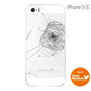 iPhone5s-YCM2P0594-78 [オリジナルデザイン apple iPhone5s アイフォン5s ケース (フェイク クラッシュ ガラス ホワイト)]
