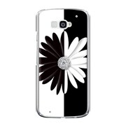 N-06E-YCM2P0040-78 [オリジナルデザイン docomo N-06E MEDIAS X ケース (B&W・フラワー)]