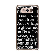 オリジナルデザイン docomo P-03E ELUGA P ケース (NewYork Typography ブラック) P-03E-YCM2P0091-78