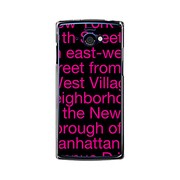 オリジナルデザイン docomo SH-07E AQUOS PHONE si ケース (NewYork Typography ピンク) SH-07E-YCM2P0002-78