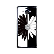 SH-07E-YCM2P0040-78 [オリジナルデザイン docomo SH-07E AQUOS PHONE si ケース (B&W・フラワー)]