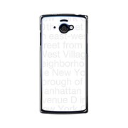 オリジナルデザイン docomo SH-07E AQUOS PHONE si ケース (NewYork Typography ホワイト) SH-07E-YCM2P0092-78