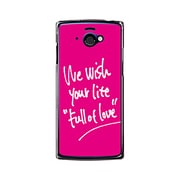 SH-07E-YCM2P0428-78 [オリジナルデザイン docomo SH-07E AQUOS PHONE si ケース (We wish your life Full of Love / Lover Pink)]