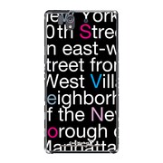 SO-02E-YCM2P0001-78 [オリジナルデザイン docomo SO-02E Xperia Z ケース (NewYork Typography)]