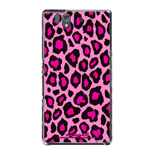 SO-02E-YCM2P0013-78 [オリジナルデザイン docomo SO-02E Xperia Z ケース (ヒョウ柄 アヴリル ピンク)]