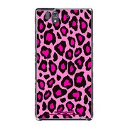 SO-02E-YCM2P0013-78 [オリジナルデザイン docomo SO-02E Xperia Z ケース (ヒョウ柄 アヴリル ピンク)]