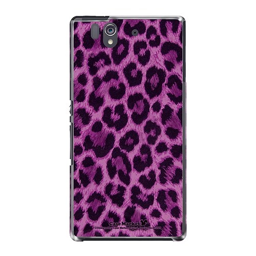 SO-02E-YCM2P0017-78 [オリジナルデザイン docomo SO-02E Xperia Z ケース (ヒョウ柄 クラシック パープル)]