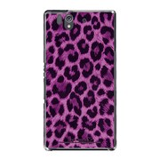 SO-02E-YCM2P0017-78 [オリジナルデザイン docomo SO-02E Xperia Z ケース (ヒョウ柄 クラシック パープル)]