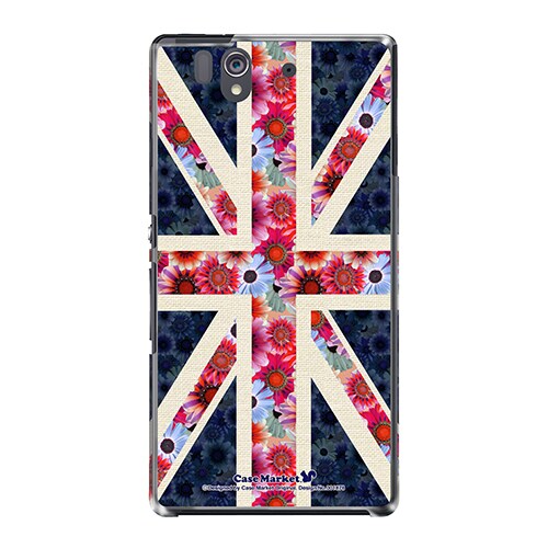SO-02E-YCM2P0018-78 [オリジナルデザイン docomo SO-02E Xperia Z ケース (ユニオンジャックコレクション フローラル)]