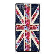 SO-02E-YCM2P0018-78 [オリジナルデザイン docomo SO-02E Xperia Z ケース (ユニオンジャックコレクション フローラル)]