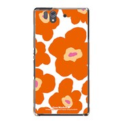 SO-02E-YCM2P0023-78 [オリジナルデザイン docomo SO-02E Xperia Z ケース (ルーズフラワーコレクション オレンジ)]