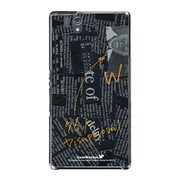 SO-02E-YCM2P0025-78 [オリジナルデザイン docomo SO-02E Xperia Z ケース (News-paper ブラック)]