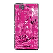 SO-02E-YCM2P0026-78 [オリジナルデザイン docomo SO-02E Xperia Z ケース (News-paper ピンク)]
