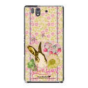 SO-02E-YCM2P0028-78 [オリジナルデザイン docomo SO-02E Xperia Z ケース (フラワーラビット)]