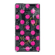 SO-02E-YCM2P0032-78 [オリジナルデザイン docomo SO-02E Xperia Z ケース (News-paper-Dot ブラック)]