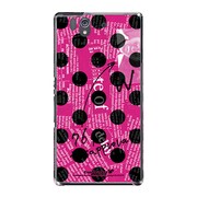 SO-02E-YCM2P0033-78 [オリジナルデザイン docomo SO-02E Xperia Z ケース (News-paper-Dot ピンク)]