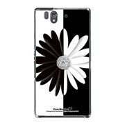 SO-02E-YCM2P0040-78 [オリジナルデザイン docomo SO-02E Xperia Z ケース (B&W・フラワー)]
