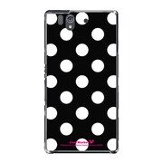 SO-02E-YCM2P0042-78 [オリジナルデザイン docomo SO-02E Xperia Z ケース (Dot Pattern クラシック ブラック)]