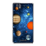 SO-02E-YCM2P0047-78 [オリジナルデザイン docomo SO-02E Xperia Z ケース (スペースプラネット ブルー)]