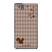 SO-02E-YCM2P0054-78 [オリジナルデザイン docomo SO-02E Xperia Z ケース (ブラウン & リス)]