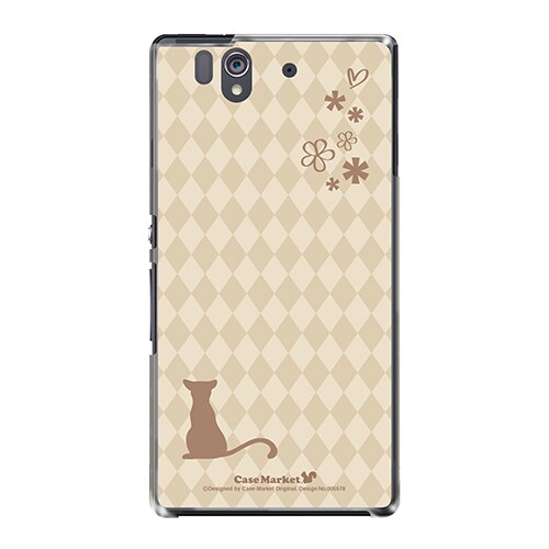 SO-02E-YCM2P0055-78 [オリジナルデザイン docomo SO-02E Xperia Z ケース (クリーム & ワラビー)]