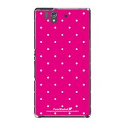 SO-02E-YCM2P0060-78 [オリジナルデザイン docomo SO-02E Xperia Z ケース (Dot Pattern Micro ピンク & ホワイト)]