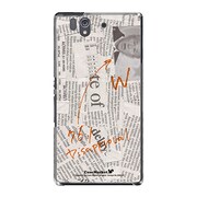 SO-02E-YCM2P0065-78 [オリジナルデザイン docomo SO-02E Xperia Z ケース (News-paper ホワイト)]