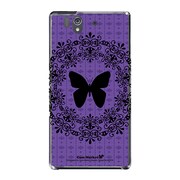 SO-02E-YCM2P0078-78 [オリジナルデザイン docomo SO-02E Xperia Z ケース (紫蝶々)]