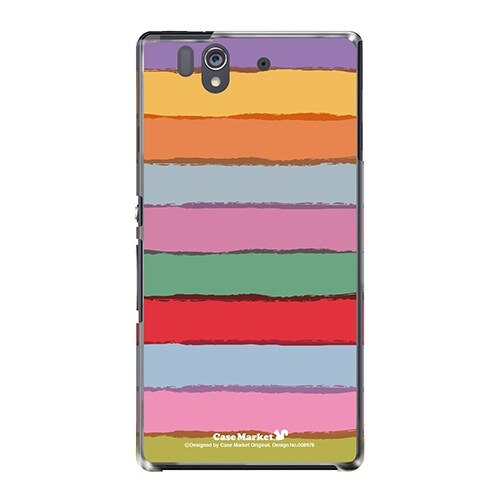 SO-02E-YCM2P0089-78 [オリジナルデザイン docomo SO-02E Xperia Z ケース (ドローザレインボー)]