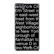 SO-02E-YCM2P0091-78 [オリジナルデザイン docomo SO-02E Xperia Z ケース (NewYork Typography ブラック)]