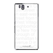 SO-02E-YCM2P0092-78 [オリジナルデザイン docomo SO-02E Xperia Z ケース (NewYork Typography ホワイト)]