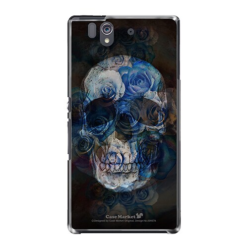 SO-02E-YCM2P0093-78 [オリジナルデザイン docomo SO-02E Xperia Z ケース (スカルローズクロス)]