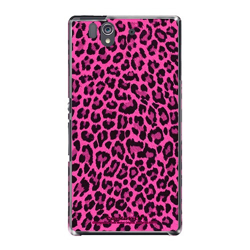 SO-02E-YCM2P0097-78 [オリジナルデザイン docomo SO-02E Xperia Z ケース (ヒョウ柄 ラグジュアリー ピンク)]
