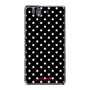 SO-02E-YCM2P0098-78 [オリジナルデザイン docomo SO-02E Xperia Z ケース (Dot Pattern キュート ブラック)]
