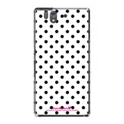 SO-02E-YCM2P0099-78 [オリジナルデザイン docomo SO-02E Xperia Z ケース (Dot Pattern キュート ホワイト)]