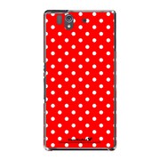 SO-02E-YCM2P0100-78 [オリジナルデザイン docomo SO-02E Xperia Z ケース (Dot Pattern キュート レッド)]