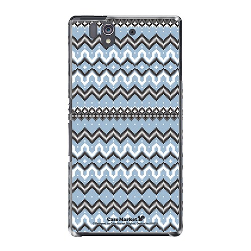 SO-02E-YCM2P0102-78 [オリジナルデザイン docomo SO-02E Xperia Z ケース (北欧柄 ウィンターブルー)]
