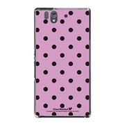 SO-02E-YCM2P0103-78 [オリジナルデザイン docomo SO-02E Xperia Z ケース (Dot Pattern パープル & ブラック)]