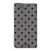 SO-02E-YCM2P0104-78 [オリジナルデザイン docomo SO-02E Xperia Z ケース (Dot Pattern グレー & ブラック)]