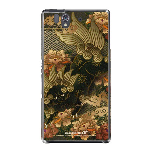 SO-02E-YCM2P0108-78 [オリジナルデザイン docomo SO-02E Xperia Z ケース (獅子牡丹)]