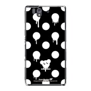 SO-02E-YCM2P0112-78 [オリジナルデザイン docomo SO-02E Xperia Z ケース (Dot Pattern マウス ブラック)]