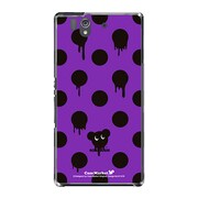 SO-02E-YCM2P0114-78 [オリジナルデザイン docomo SO-02E Xperia Z ケース (Dot Pattern マウス パープル)]