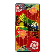 SO-02E-YCM2P0116-78 [オリジナルデザイン docomo SO-02E Xperia Z ケース (和柄 大花)]