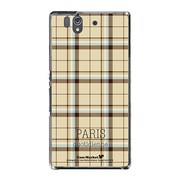 SO-02E-YCM2P0128-78 [オリジナルデザイン docomo SO-02E Xperia Z ケース (チェック柄コレクション Paris)]