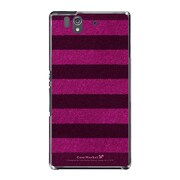 SO-02E-YCM2P0130-78 [オリジナルデザイン docomo SO-02E Xperia Z ケース (ボーダーソックス ピンク & ネイビー)]