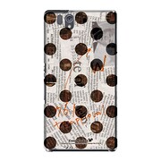 SO-02E-YCM2P0136-78 [オリジナルデザイン docomo SO-02E Xperia Z ケース (News-paper-Dot ホワイト)]