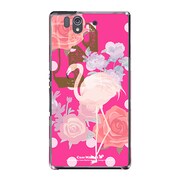 SO-02E-YCM2P0143-78 [オリジナルデザイン docomo SO-02E Xperia Z ケース (ピンクフラミンゴ)]